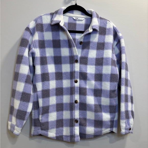 DSG Purple and White Buffalo Plaid Lavender Checkered Jacket - Picture 4 of 8